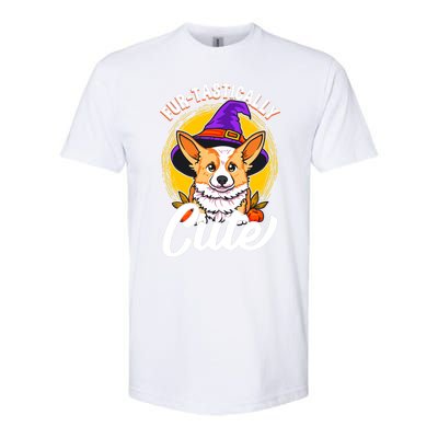 Cute Corgi Wearing Witch Hat FurTastically Cute Gift Softstyle CVC T-Shirt