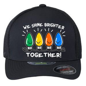 Cute Christmas We Shine Brighter Together Flexfit Unipanel Trucker Cap