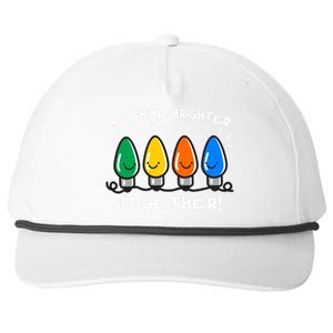 Cute Christmas We Shine Brighter Together Snapback Five-Panel Rope Hat