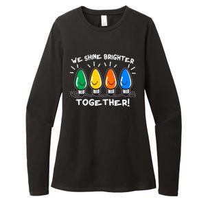 Cute Christmas We Shine Brighter Together Womens CVC Long Sleeve Shirt