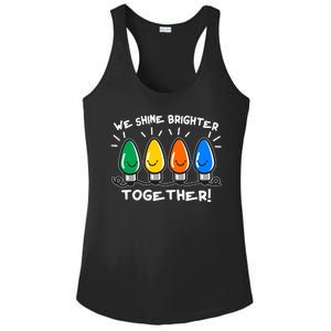 Cute Christmas We Shine Brighter Together Ladies PosiCharge Competitor Racerback Tank