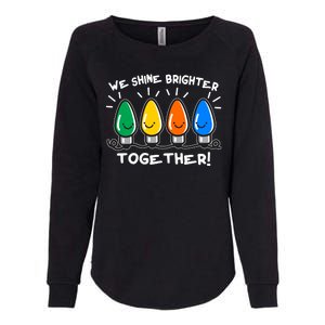 Cute Christmas We Shine Brighter Together Womens California Wash Sweatshirt