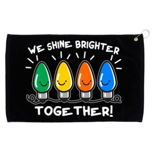 Cute Christmas We Shine Brighter Together Grommeted Golf Towel