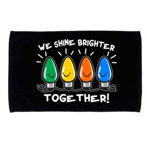 Cute Christmas We Shine Brighter Together Microfiber Hand Towel