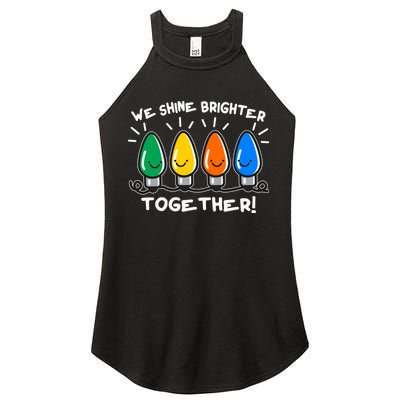 Cute Christmas We Shine Brighter Together Women's Perfect Tri Rocker Tank