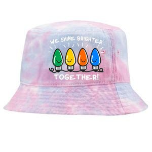 Cute Christmas We Shine Brighter Together Tie-Dyed Bucket Hat