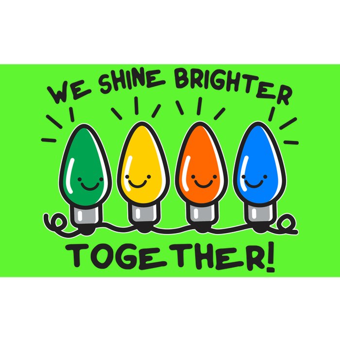 Cute Christmas We Shine Brighter Together Bumper Sticker