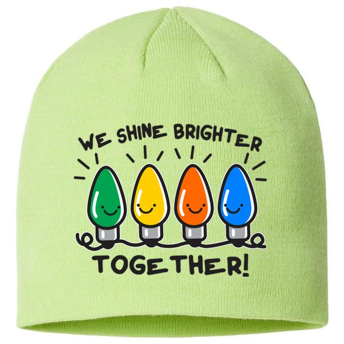 Cute Christmas We Shine Brighter Together Sustainable Beanie