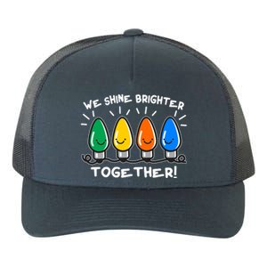 Cute Christmas We Shine Brighter Together Yupoong Adult 5-Panel Trucker Hat