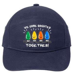 Cute Christmas We Shine Brighter Together 7-Panel Snapback Hat