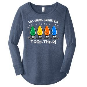 Cute Christmas We Shine Brighter Together Women's Perfect Tri Tunic Long Sleeve Shirt