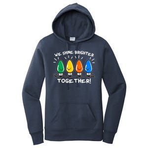 Cute Christmas We Shine Brighter Together Women's Pullover Hoodie