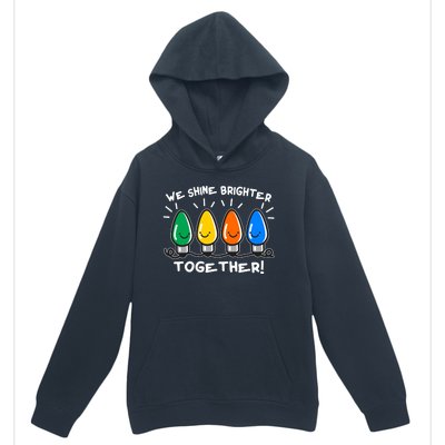 Cute Christmas We Shine Brighter Together Urban Pullover Hoodie