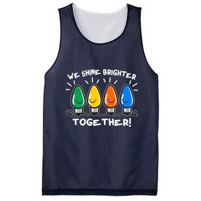 Cute Christmas We Shine Brighter Together Mesh Reversible Basketball Jersey Tank