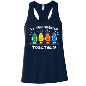 Cute Christmas We Shine Brighter Together Women's Racerback Tank