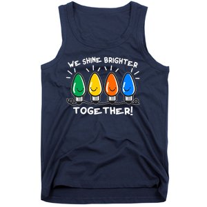 Cute Christmas We Shine Brighter Together Tank Top