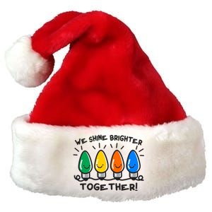 Cute Christmas We Shine Brighter Together Premium Christmas Santa Hat