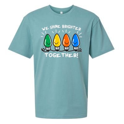 Cute Christmas We Shine Brighter Together Sueded Cloud Jersey T-Shirt