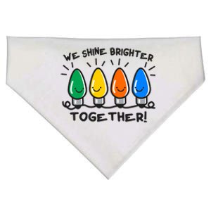 Cute Christmas We Shine Brighter Together USA-Made Doggie Bandana