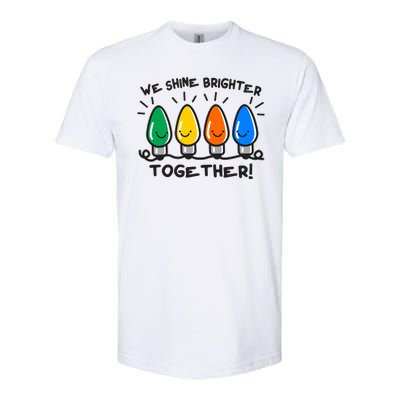 Cute Christmas We Shine Brighter Together Softstyle CVC T-Shirt