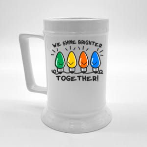 Cute Christmas We Shine Brighter Together Beer Stein