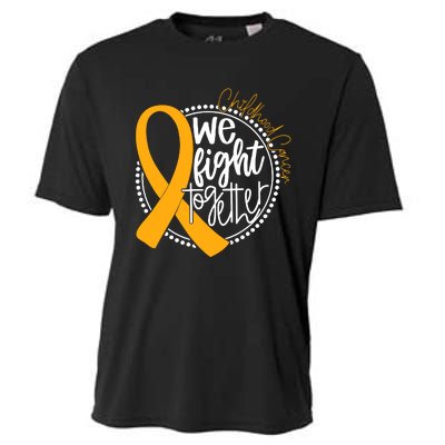 Childhood Cancer We Fight Together Cancer Awareness Fighter Cooling Performance Crew T-Shirt