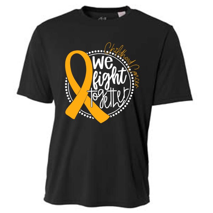 Childhood Cancer We Fight Together Cancer Awareness Fighter Cooling Performance Crew T-Shirt