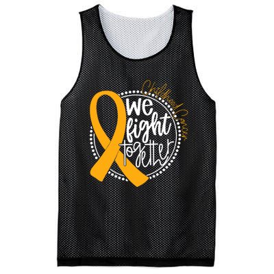 Childhood Cancer We Fight Together Cancer Awareness Fighter Mesh Reversible Basketball Jersey Tank