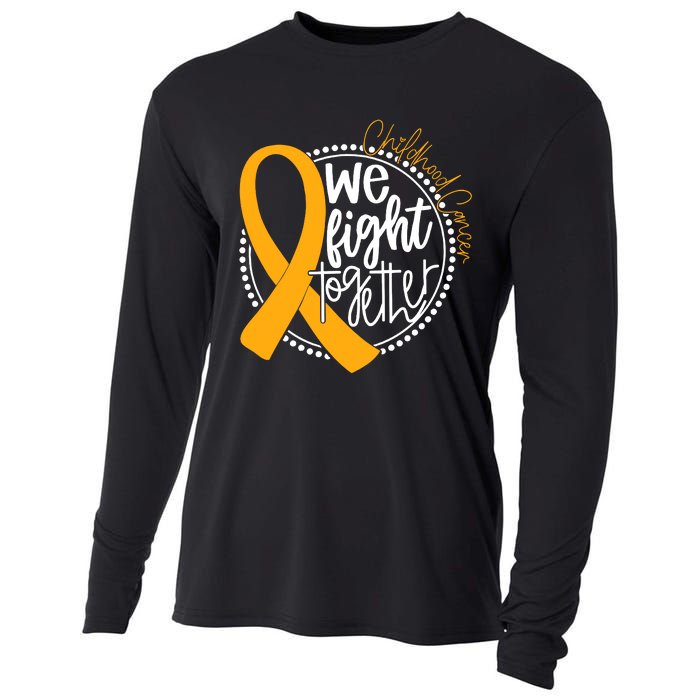 Childhood Cancer We Fight Together Cancer Awareness Fighter Cooling Performance Long Sleeve Crew