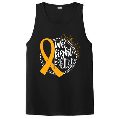 Childhood Cancer We Fight Together Cancer Awareness Fighter PosiCharge Competitor Tank