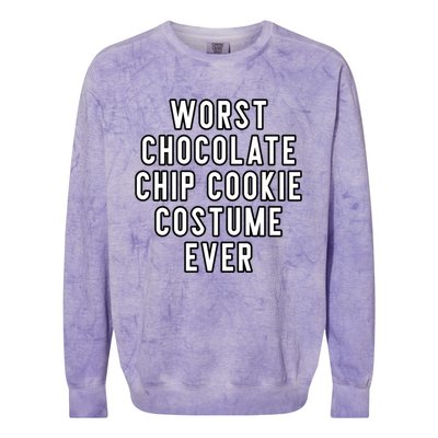 Couples Costume Worst Chocolate Chip Cookie Costume Ever Gift Colorblast Crewneck Sweatshirt