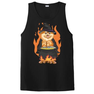 Cute Corgi With Witch Hat Corgi Halloween Cute Gift PosiCharge Competitor Tank