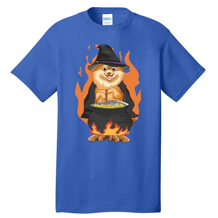 Cute Corgi With Witch Hat Corgi Halloween Cute Gift Tall T-Shirt