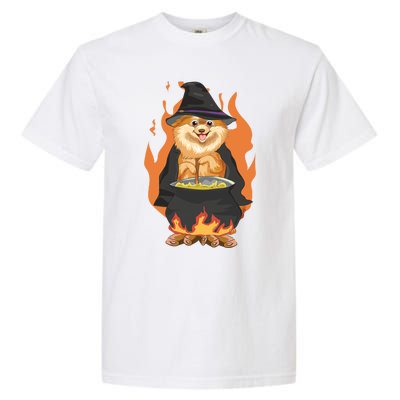 Cute Corgi With Witch Hat Corgi Halloween Cute Gift Garment-Dyed Heavyweight T-Shirt