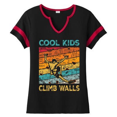 Cool Climb Walls Extreme Sport Rock Climbing Bouldering Ladies Halftime Notch Neck Tee