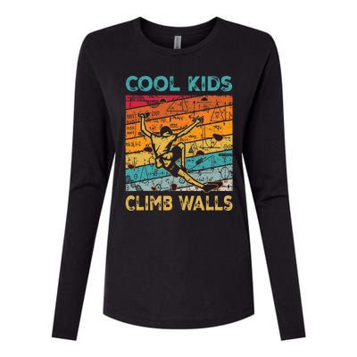 Cool Climb Walls Extreme Sport Rock Climbing Bouldering Womens Cotton Relaxed Long Sleeve T-Shirt