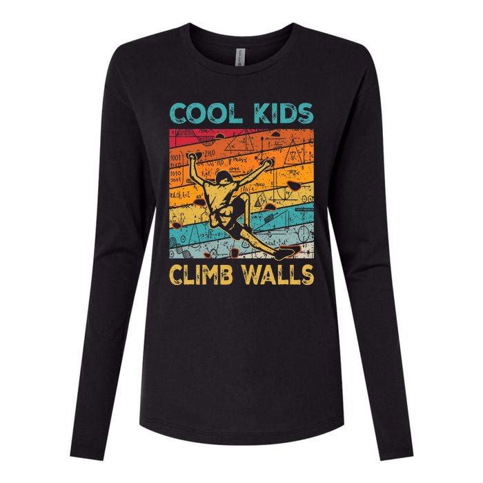 Cool Climb Walls Extreme Sport Rock Climbing Bouldering Womens Cotton Relaxed Long Sleeve T-Shirt