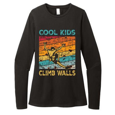 Cool Climb Walls Extreme Sport Rock Climbing Bouldering Womens CVC Long Sleeve Shirt