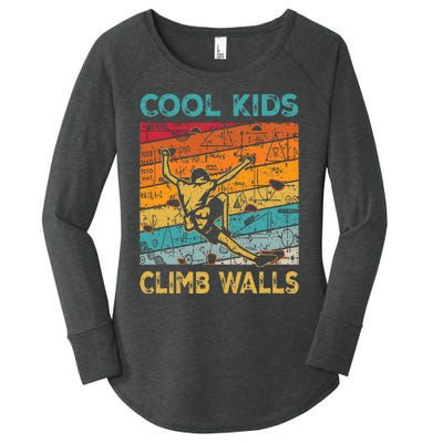 Cool Climb Walls Extreme Sport Rock Climbing Bouldering Women's Perfect Tri Tunic Long Sleeve Shirt