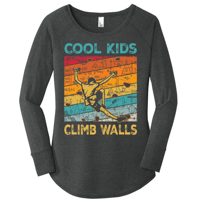 Cool Climb Walls Extreme Sport Rock Climbing Bouldering Women's Perfect Tri Tunic Long Sleeve Shirt