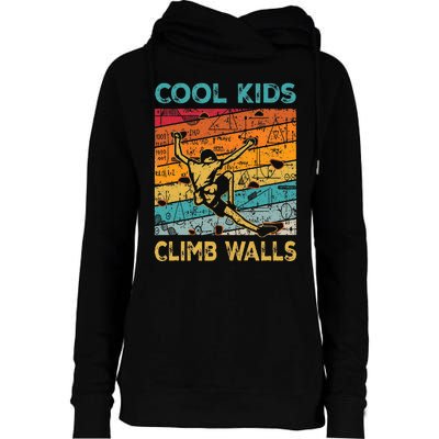 Cool Climb Walls Extreme Sport Rock Climbing Bouldering Womens Funnel Neck Pullover Hood