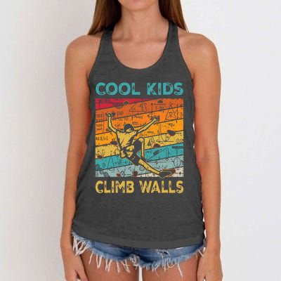 Cool Climb Walls Extreme Sport Rock Climbing Bouldering Women's Knotted Racerback Tank