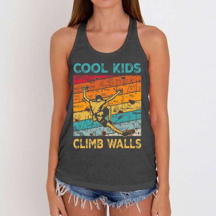 Cool Climb Walls Extreme Sport Rock Climbing Bouldering Women's Knotted Racerback Tank