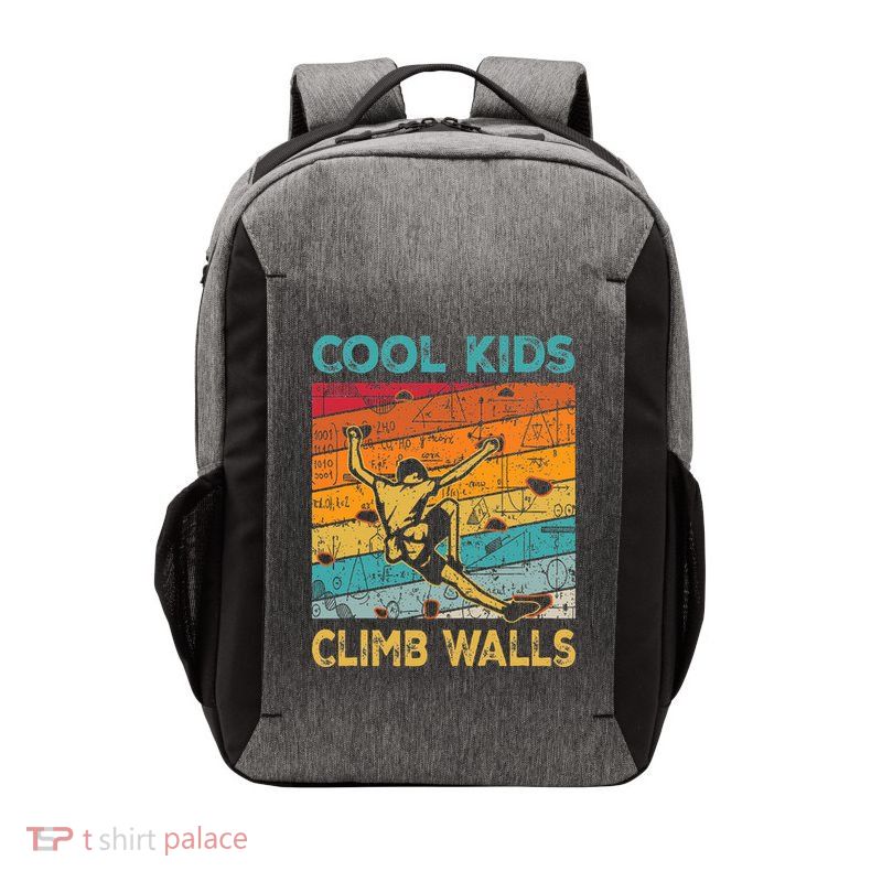 Cool Climb Walls Extreme Sport Rock Climbing Bouldering Vector Backpack
