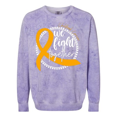 Childhood Cancer We Fight Together Colorblast Crewneck Sweatshirt