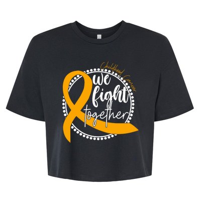 Childhood Cancer We Fight Together Bella+Canvas Jersey Crop Tee