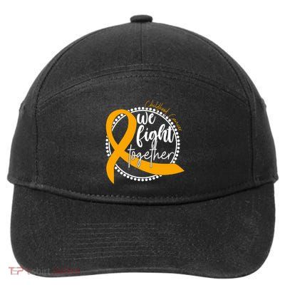 Childhood Cancer We Fight Together 7-Panel Snapback Hat