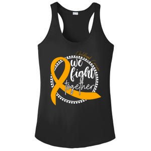 Childhood Cancer We Fight Together Ladies PosiCharge Competitor Racerback Tank