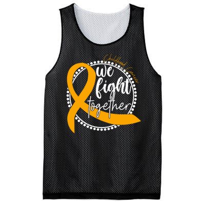 Childhood Cancer We Fight Together Mesh Reversible Basketball Jersey Tank