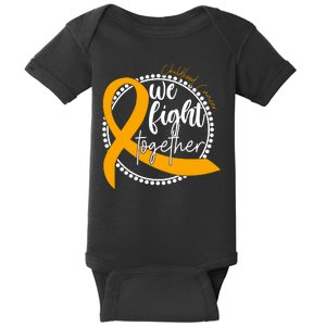 Childhood Cancer We Fight Together Baby Bodysuit